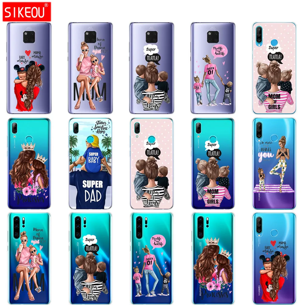 Чехол для Huawei P30 PRO LITE задняя крышка huawei mate 20 pro lite p smart 2019 plus оболочка coqa Baby mom Girl and Boy