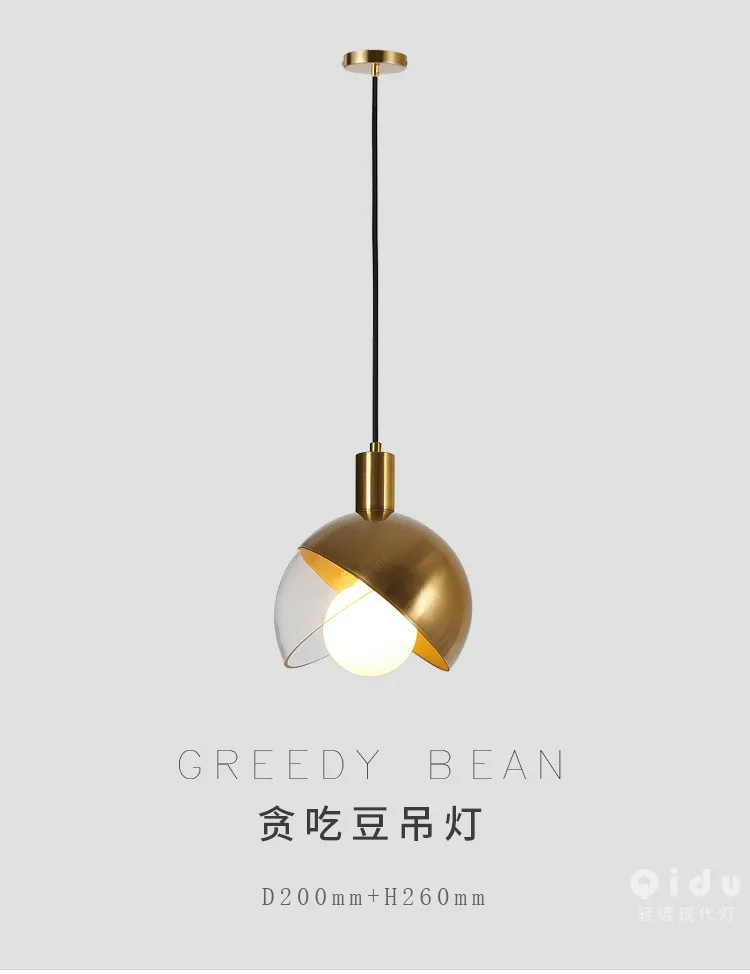 Подвесной светильник из розового золота в скандинавском стиле, креативный дизайн, прикроватный светильник для гостиной