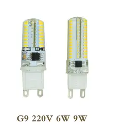1 шт G4 светодиодный свет лампы 6 W 9 W g9 светодиодный Светодиодный свет лампы в хрустальные лампы освещения E14 Светодиодный прожектор лампы AC220V