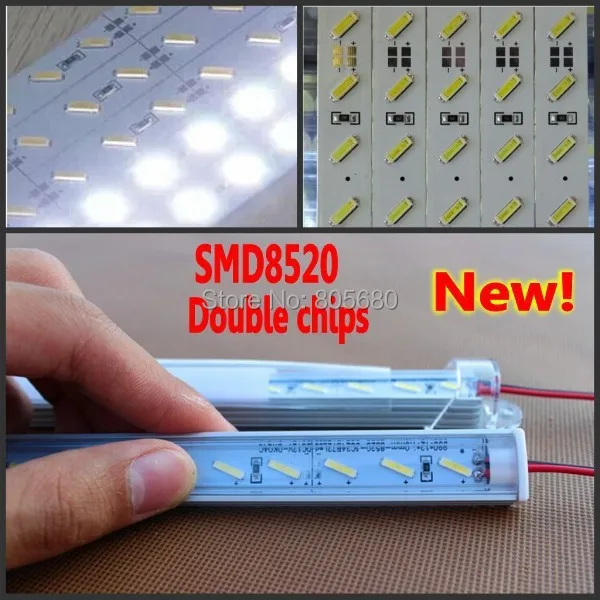 

100m/lot led hard strip 72led/m double chip SMD7020*72led 18W 1m rigid strip lighting DC12V non waterproof 35lm/led rigid bar