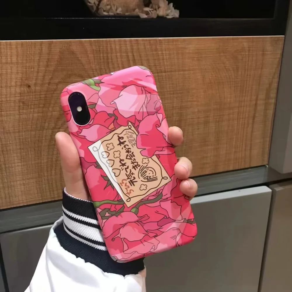 ORYKSZ модные цветы чехол для iPhone X XS XR XSMAX Чехлы 6S 6 7 8 плюс крышка женские туфли с