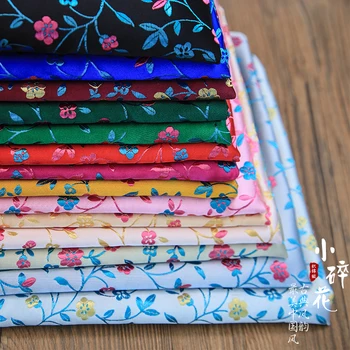 

New arrival brocade jacquard polyester Plum blossom fabric for felt patchwork sewing DIY women dress tissue bag cloth DIY
