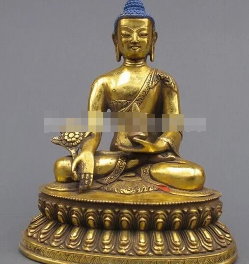 

B0601 512Beautiful Tibetan bronze Cloisonne red coat Amitabha longevity god Amitayus statue