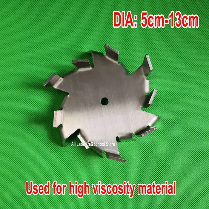 

1pcs lab stainless steel DIA5cm 9cm 10cm 13cm stirrer paddle, dispersion disk plate impeller for high viscosity material