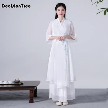 

2020 cheongsam vintage chinese women elegant dress silk white embroidery short qipao evening vestidos cheongsam