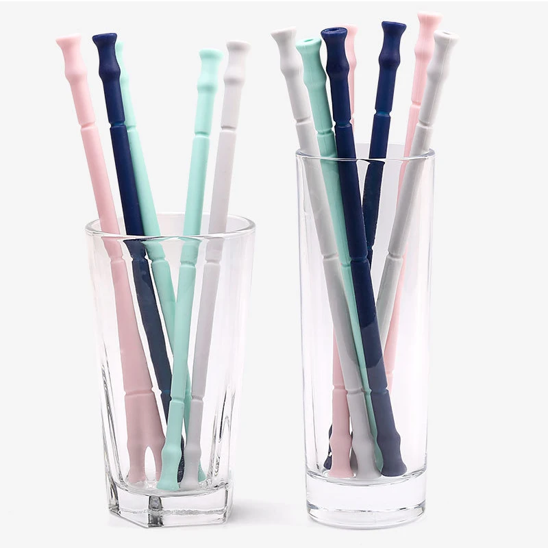 reusable silicone drinking straws