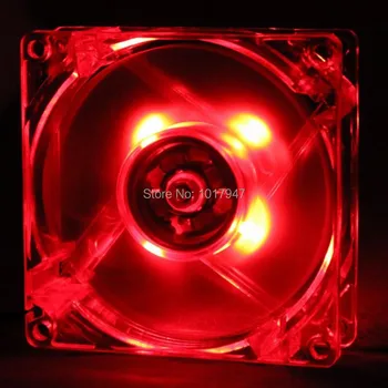 

20pieces Lot Gdstime Red 12025 120mm 12cm 4Pin 12v 120MM*120MM*25MM Computer PC LED Brushless DC Fan