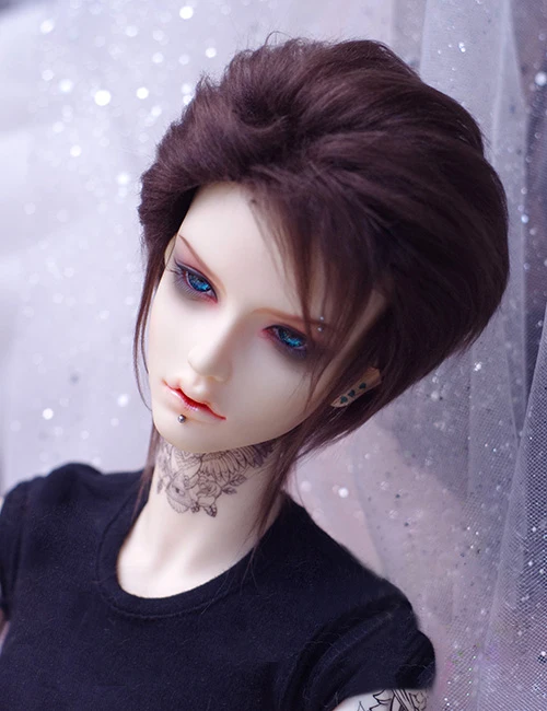 Шарнирный парик для куклы 1/3 1/4 1/6 BJD DD SD MDD MSD YOSD коричневые длинные прямые меховые