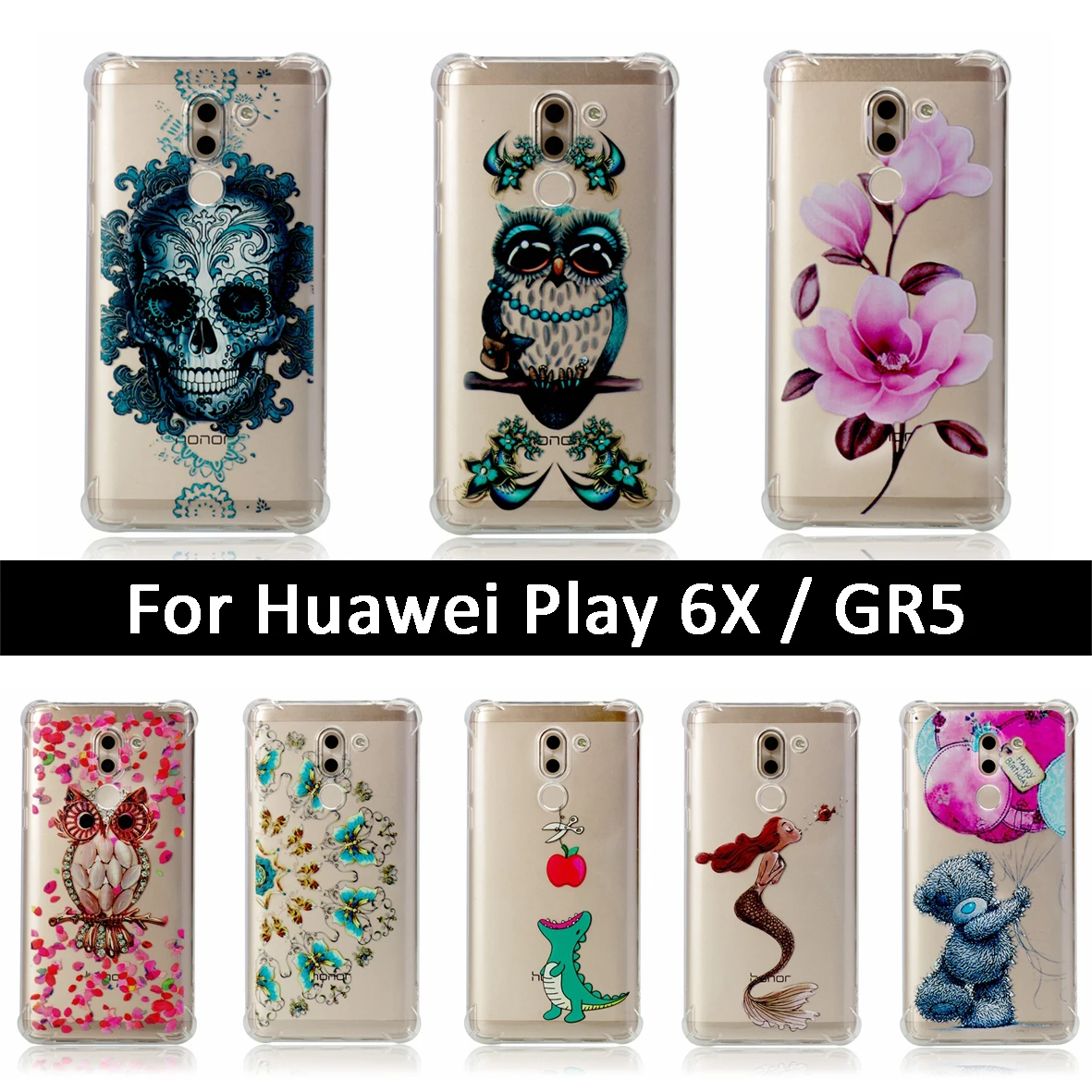 Мягкий ТПУ Силиконовый противоударный чехол для Huawei Play 6X/GR5 бампер телефона Play6X/GR5