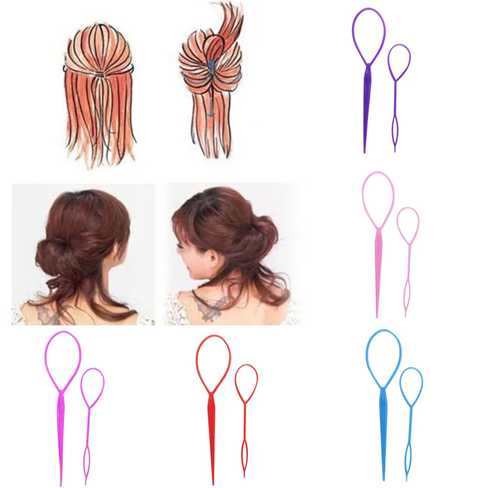 Popular 2 pcs Ponytail Creator Plastic Loop Styling Tools Black Topsy Pony topsy Tail Clip Hair Braid Maker Styling Tool Fashion Popular 2 pcs Ponytail Creator Plastic Loop Styling Tools Black Topsy Pony topsy Tail Clip Hair Braid Maker Styling Tool Fashion