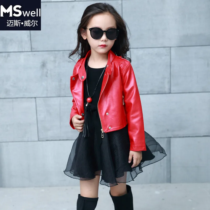 Printemps Mode Enfants Veste En Cuir Filles Veste En Cuir Synthetique Polyurethane Enfants En Cuir Outwear Pour Personnalite Bebe Fille Vestes Et Manteaux 3 14 T Aliexpress