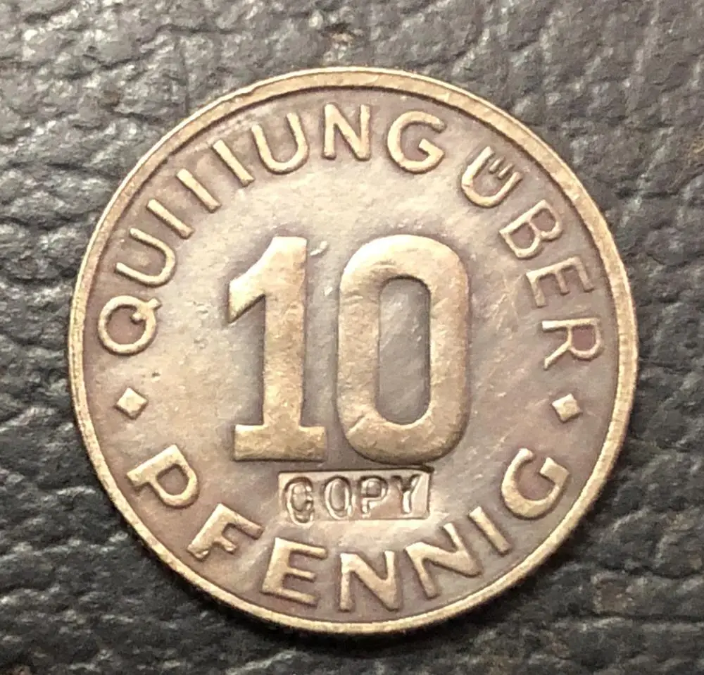 

1942 Poland 10 Pfennig Lodz Ghetto 2nd emission