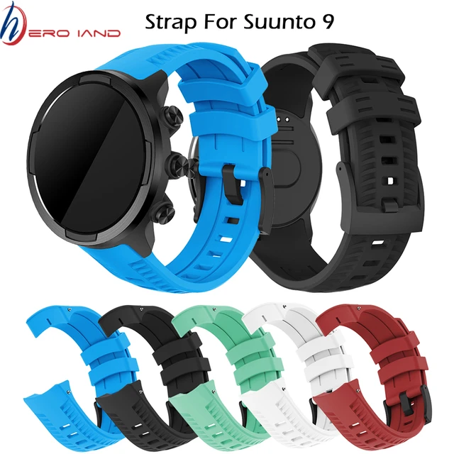 Correa de silicona compatible con Suunto 9 Smartwatch GPS/para SUUNTO 9  Baro Sport Wrist HR correa de repuesto