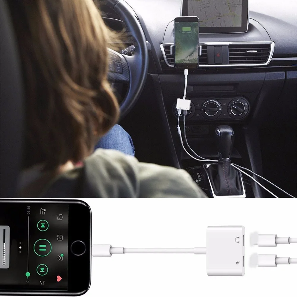 2 in 1 Audio Charger Adapter For iPhone 7 8 Plus Adapter For iPhone X XR XS Max Charging Headphone Adapter Cable Double Jack 2 in 1 Audio Charger Adapter For iPhone 7 8 Plus Adapter For iPhone X XR XS Max Charging Headphone Adapter Cable Double Jack