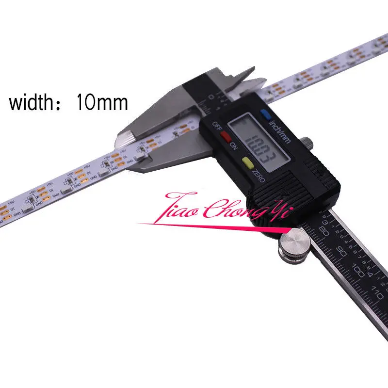 5 в постоянного тока WS2812B IC 1 м 60 светодиодов/10 мм широкий RGB Адресуемая 0420 SMD