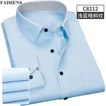 

FAISIENS Cotton Men Shirt Long Sleeve Larger Size Big Sale 8XL10XL 9XL Spring 14XL Formal 12XLBusiness Man Dress Shirts