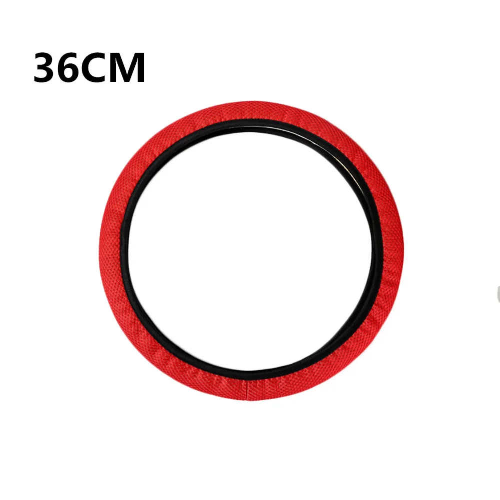 Рулевое колесо крышка противоскользящая сетка Авто Летняя шелковая ткань для Kia Форте Ceed железным Стингер Рио пиканто Ниро Soulster No3 - Название цвета: red-36cm