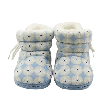 

Newborn Infant Baby Girls Boys First Walkers Winter Warm Fleece Soft Soled Crib Shoes Kids Toddlers Flock Snow Boots Shoes