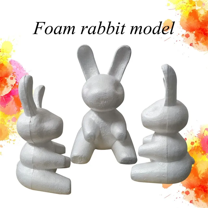 DIY Polystyrene Styrofoam Foam Rabbit Modeling For DIY Easter Christmas Gifts Party Supplies
