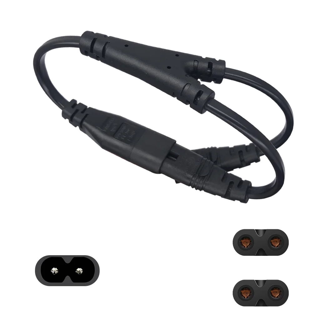 JORINDO IEC320 C8 to 2 * C7 AC  ڵ, C8 2  to C7 2 Ȧ Y  ̺, 8 ǱԾ  ̺, 0.3M/1FT