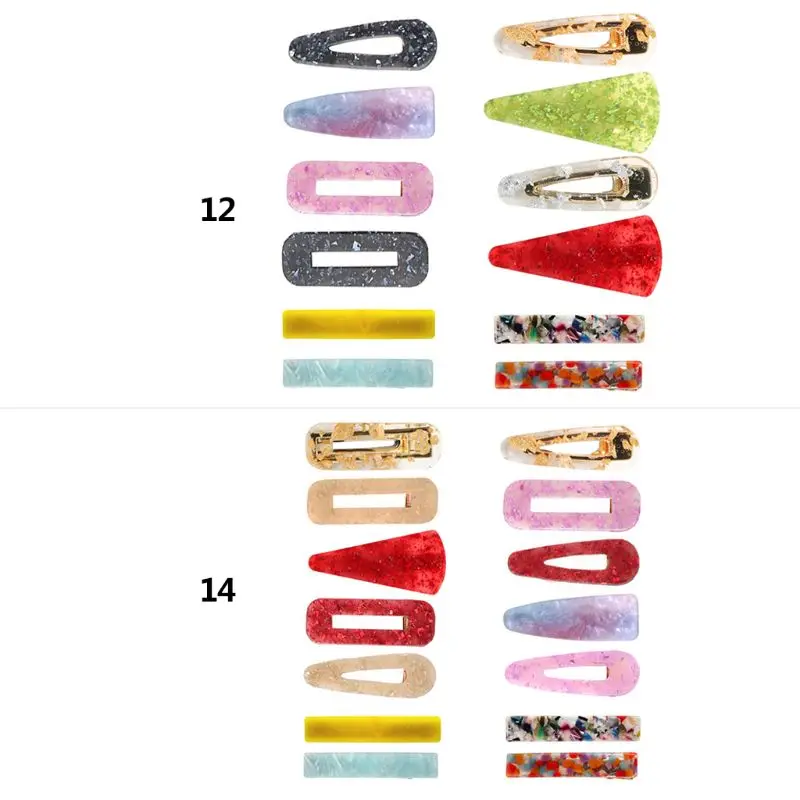 

1 Set Artificial Pearl Hair Clip Set Acrylic Acetic Acid Hairpin Combination Girls Hair Jewelry Decoration