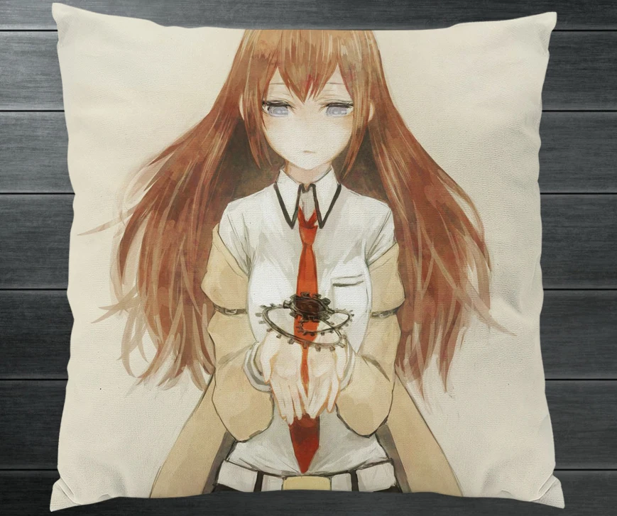 Аниме Steins Ворота 0 манга Makise Kurisu Christina сексуальный чехол с двумя боковыми