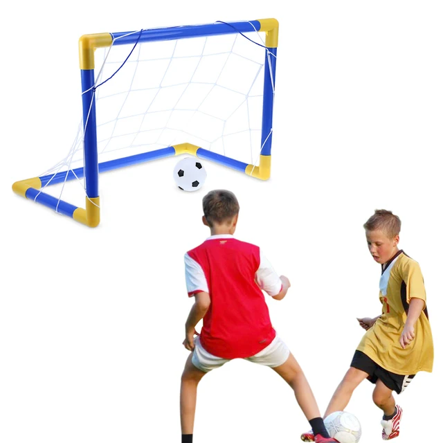 Inflatable Mini Football Games Toys Soccer Goal Post Net Set with Pump
