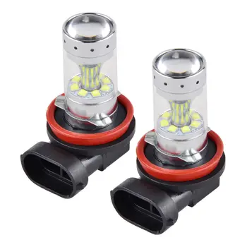 

2pcs H11 100W 6000k Super White LED Fog Lamp Bulbs Daytime Running Lighters For Toyota Rexach Subaru Car accessoriess New