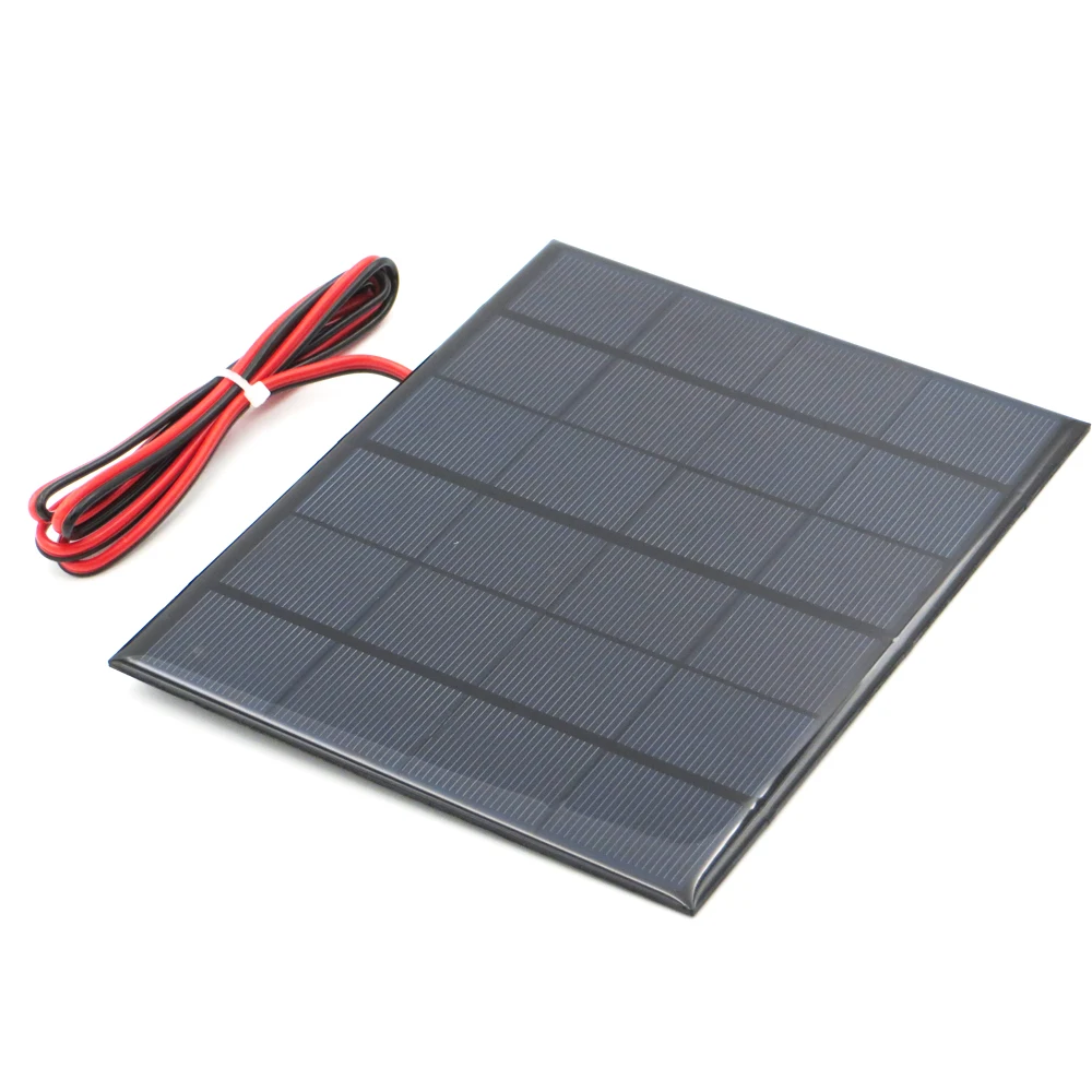 

6V 3.5Watt with 100cm extend cable Solar Panel Polycrystalline Silicon DIY Battery Charger Module Mini Solar Cell wire toy