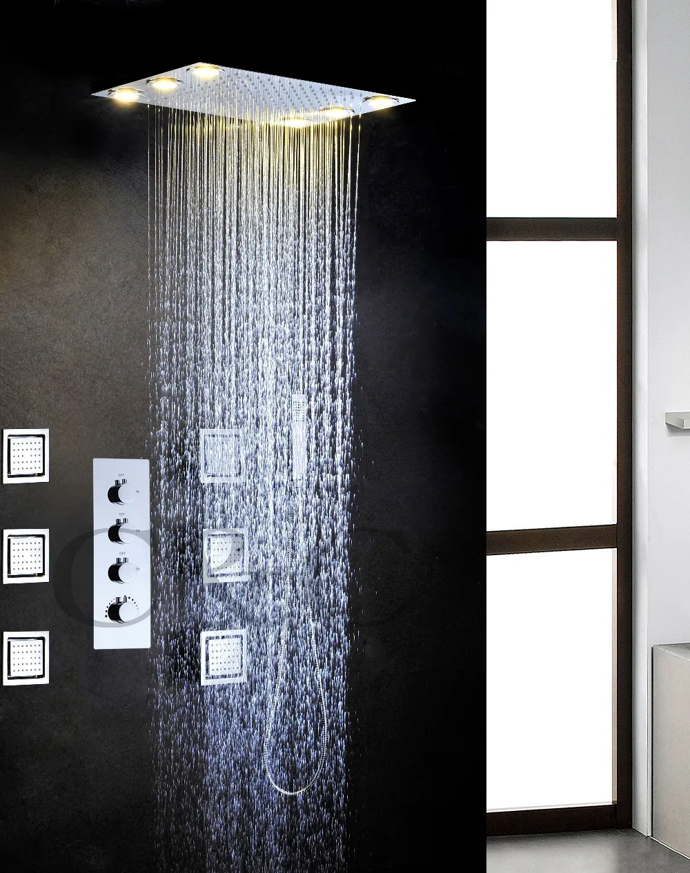 Набор смесителей для душа светодиодный 4 дюйма|faucet set|bathroom shower faucetshower faucets |
