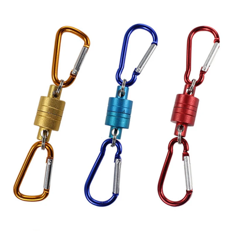

1Piece/Lot Magnetic Buckle Outdoor fishing multi-function Magnetic Net Release Fly Fishing Strong Train Net Holder Lanyard 4kg
