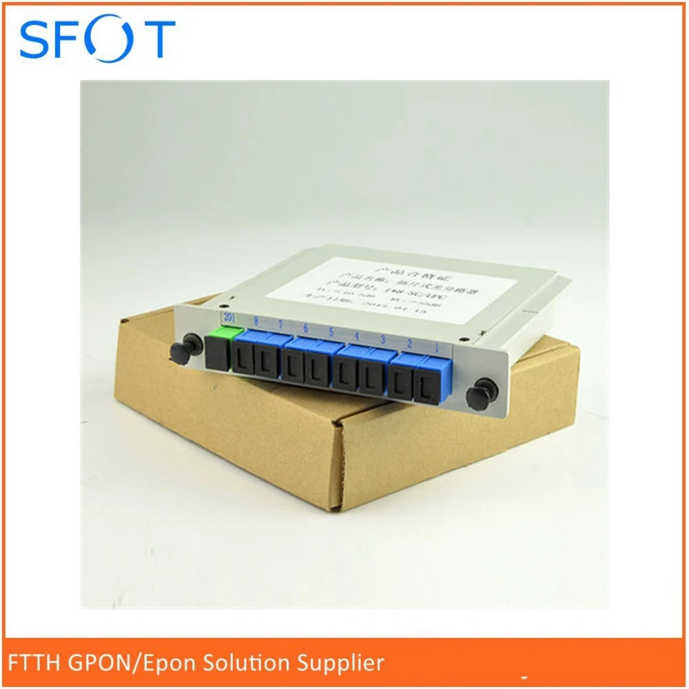 

SFOT FTTH SC/UPC 1x8 Cassette PLC Splitter