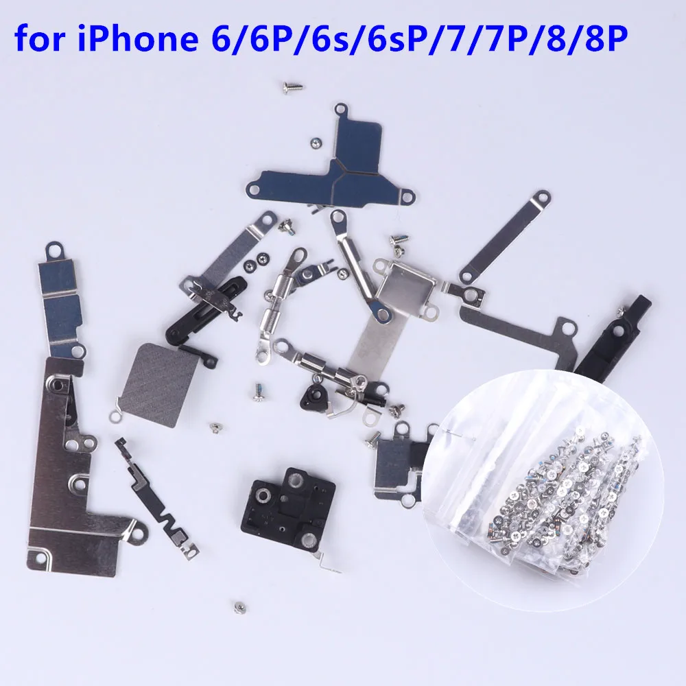 

full screw + inner Metal Bracket Holder for iPhone 6 6S 7 8 Plus 7G 8G X Inside Small Parts Shield Plate Set Kits Parts