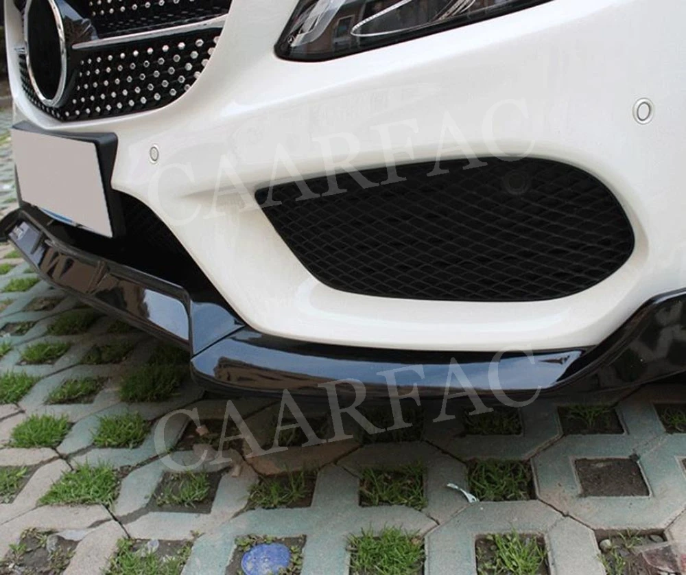 C класс ABS передний бампер спойлер для Mercedes Benz W205 C43 AMG C200 C300 не для C63- автомобильный Стайлинг 3 шт