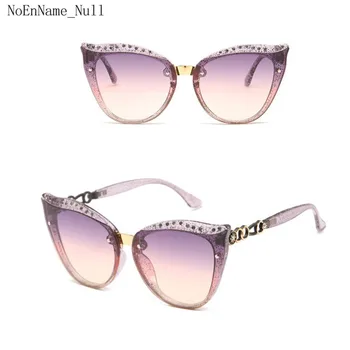 

Fashion Women Retro Metal Frame Eyeglasses Cat Eyes Gradient Diamond Spectacles Eyewear Versatile Sunglasses