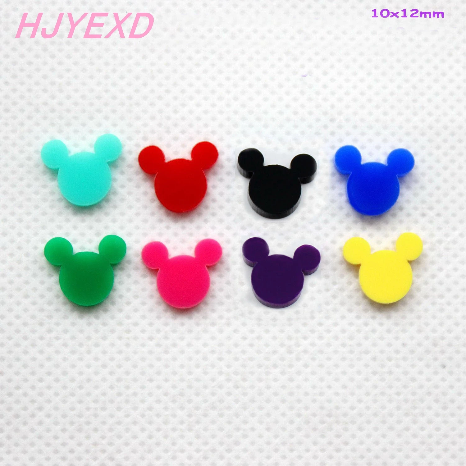 

12mm Acrylic Mouse Head Earrings (no Stud) Accessories Bulk Assorted Colors Laser Cut 0.48"-AC1332
