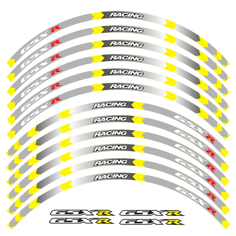 Moto rcycles наклейки для колес светоотражающий обод moto полоса лента 17 дюймов для SUZUKI 250 400 600 1000 750 GSXR1000R