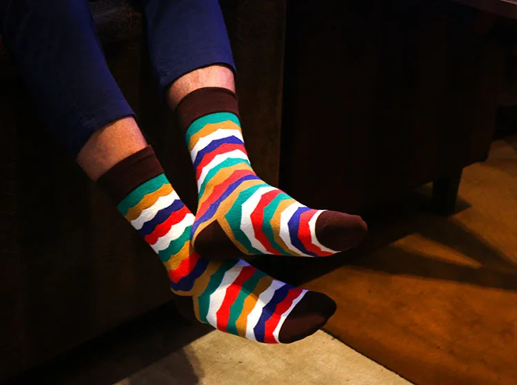 2019 новые мужские хлопковые носки 2 пар/лот Повседневные носки Highstreet модные подземные жаккардовые Тканые вязаные носки мужские Бесплатная