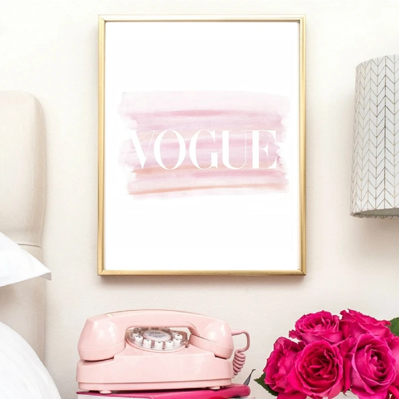 Fashion Vogue Canvas Art Print Girls Room Decor