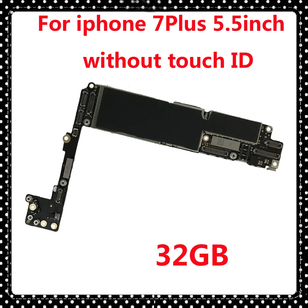 

Best price original logicboard for 32GB iphone 7Plus 7 Plus motherboard without touch ID Full unlocked mainboard IOS system