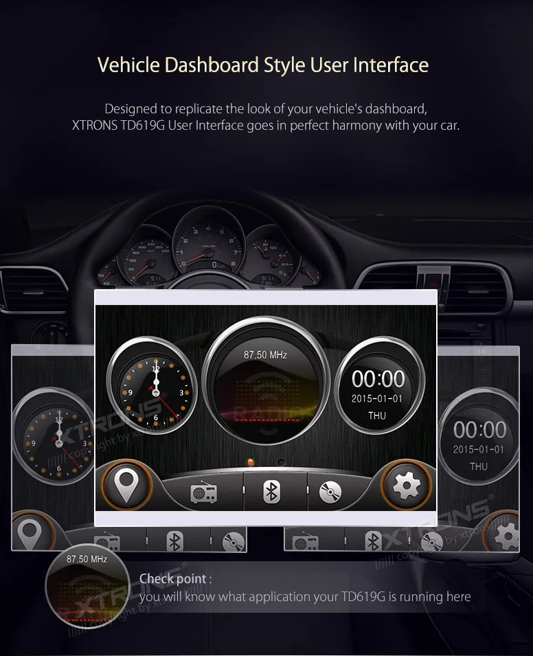 Sale XTRONS 6.2 inch 2 din Car DVD Player Radio HD Touch Screen GPS Navigator with Screen Mirroring Function Custom Fit for Nissan 3