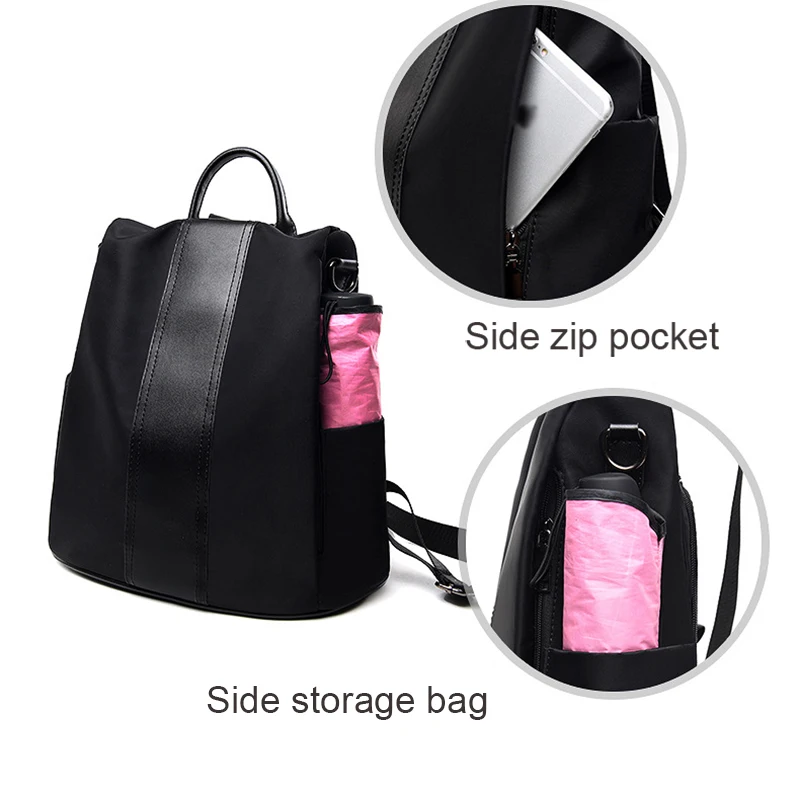 New Hot Sale Korean Style Women Fashion Backpack Waterproof Nylon Anti-theft Rucksack Lightweight Shoulder Bag New Hot Sale Korean Style Women Fashion Backpack Waterproof Nylon Anti-theft Rucksack Lightweight Shoulder Bag