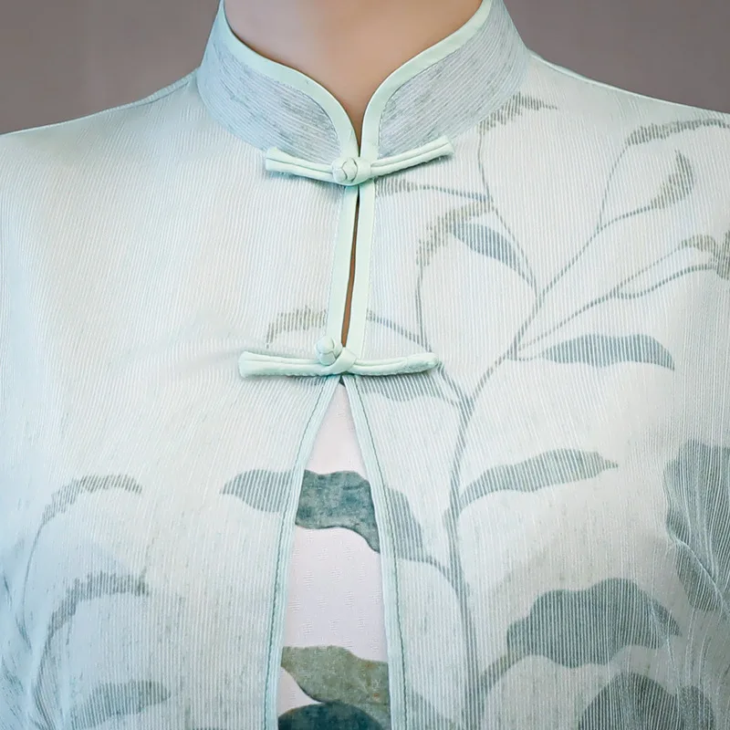 Китайский средний платье Для женщин Bamboo Волокно Cheongsam