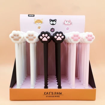 

Cat's Paw Velvet Gel Pen Rollerball Pen School Office Supply Student Stationery 0.5mm Black Ink