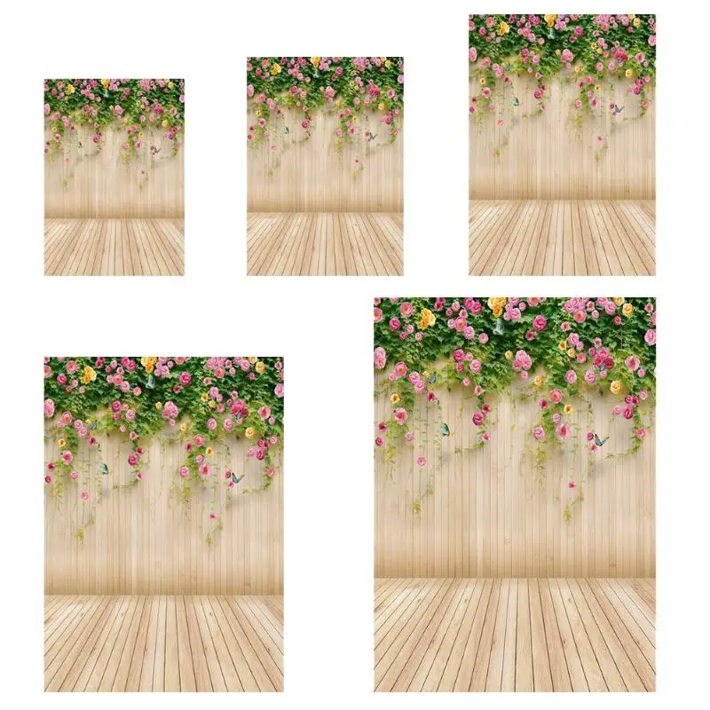 Wooden Planks Flower Photography Film studio live studio living room Material Durable Backdrop Background Cloth Studio Photo