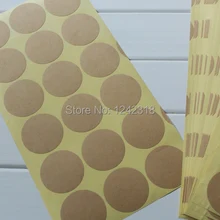 A03 400 шт. пустой коричневый крафт-бумага пакет украшения уплотнительные наклейки, DIY упаковка подарка печать наклеек