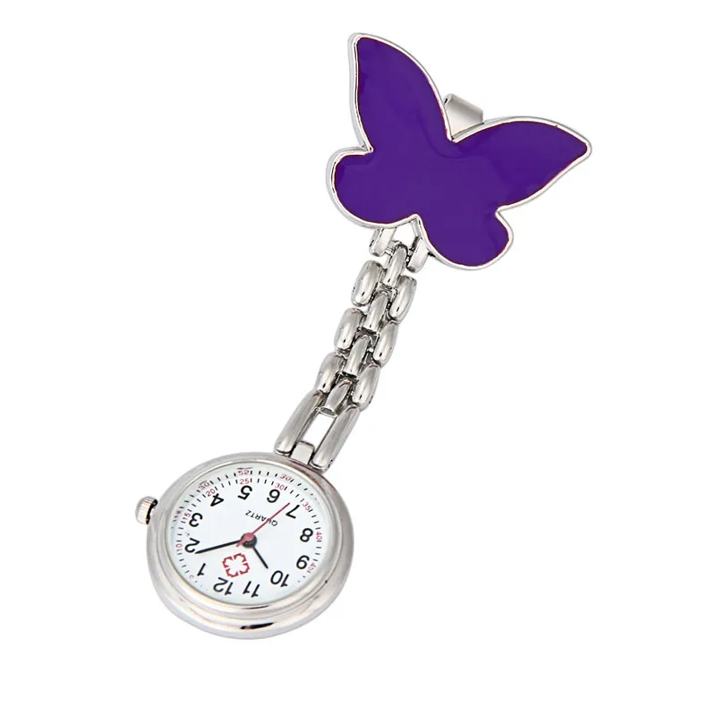 

2019 Relogio Feminino Nurse Clip-on Fob Brooch Pendant Hanging Butterfly Watch Pocket Watch Newdropshipping #0816