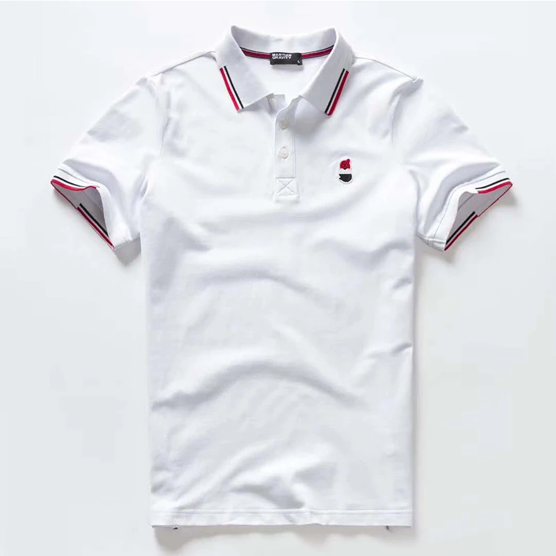 

Vomint 2019 Summer New Mens Cotton Polo Shirts Short Sleeve Embroidered Solid Color for Male BP5905