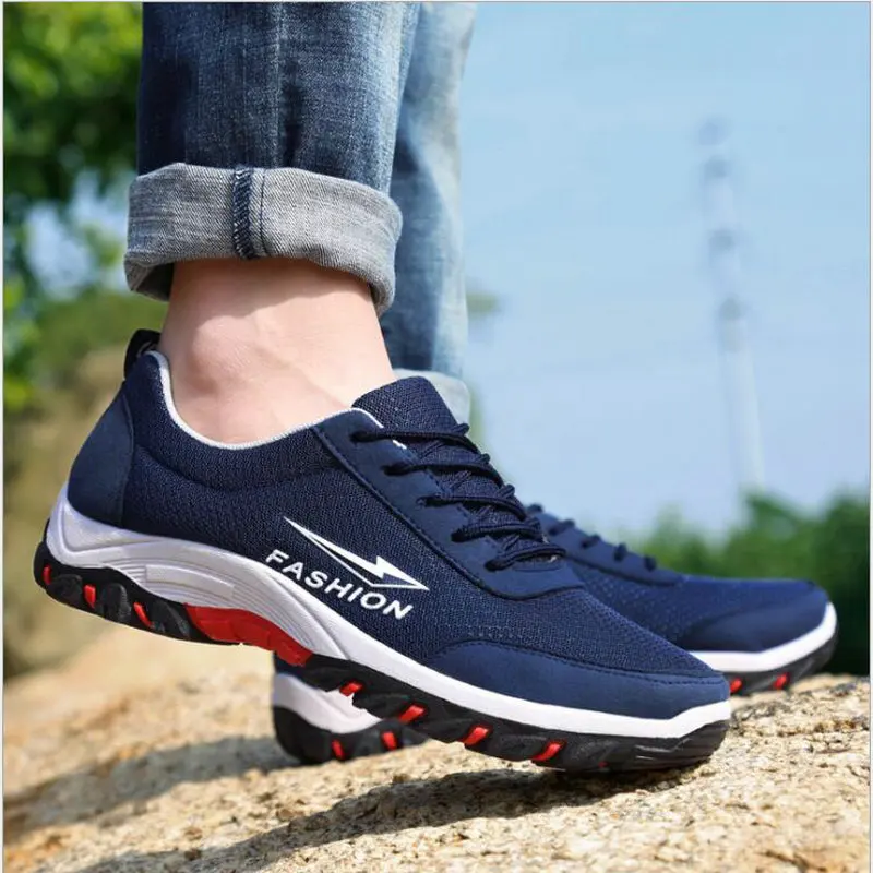 Brand Male Black Bule sneaker Trainers Men OUTDOOR Casual Mesh Flat Shoes Lace Up Breathable Footwear flats MM-60 Brand Male Black Bule sneaker Trainers Men OUTDOOR Casual Mesh Flat Shoes Lace Up Breathable Footwear flats MM-60