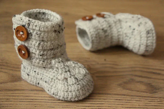 

Crochet baby booties first walker shoes